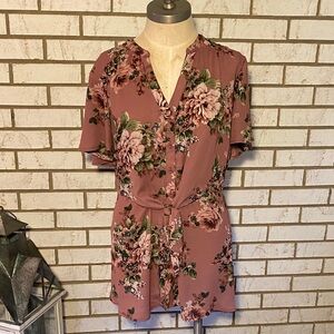 Torrid Mauve Floral Blouse